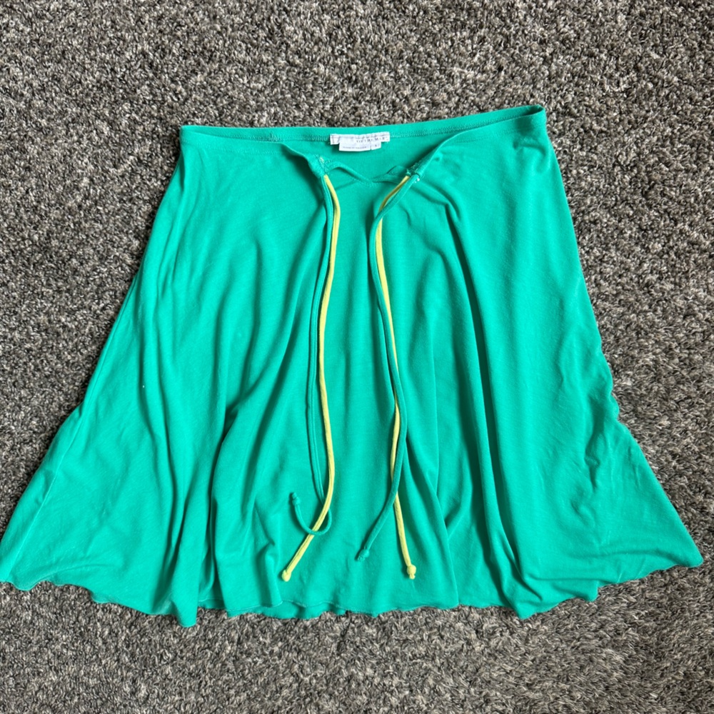 To The Max Y2K Flowy Tie Waist Teal Skirt Size S